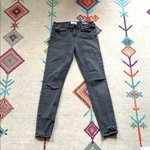 Frame denim Le High Skinny washed black denim